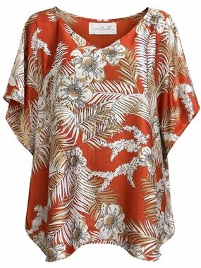Simply Noelle Tropical Floral Kimono Tunic OS